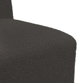 sötétszürke göndör gyapjúszerű szövetből kanapé szék 55 cm