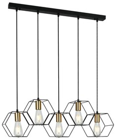 ITALUX PND-74889-5-BK AINA Vintage Függesztett Lámpa E27 IP20