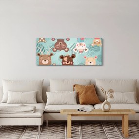 Kép - vidám mackók (120x50 cm)