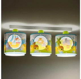 Dalber 60653 - Gyerek mennyezeti lámpa KALÓZ ISLAND 3xE27/15W/230V