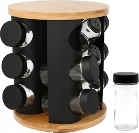 Fűszertartó Állvány 12 Fűszertartóval Brunbeste Fekete Konyhai