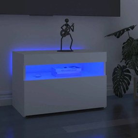 2 db fehér tv-szekrény led-lámpákkal 60 x 35 x 40 cm