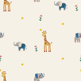 Pamut lepedő LITTLE SAFARI színes 140x240 cm