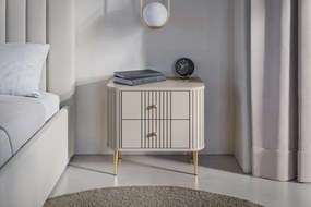 Vesper 56 cm-es éjjeliszekrény készlet - kasmír / arany lábak