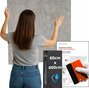 Öntapadós Vízálló Tapéta Konyha Falra Bútor Világos Cement