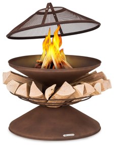 Blumfeldt Aguilera, tűzrakóhely grillel, Ø 65 cm, fatároló, acél