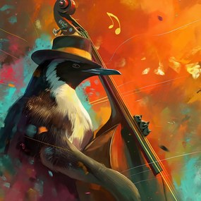 Poszter 50x50cm Pingvin kotta