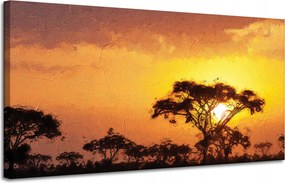 Vászonkép Szavanna Fa Naplemente 120x60 cm Ideális ajándék