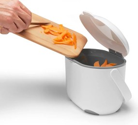 Caddy fehér-szürke komposztálható hulladék gyűjtő, 2,5 l - Addis