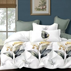 Krepp ágynemű Homa CEREA WHITE 3 részes 140x200 cm