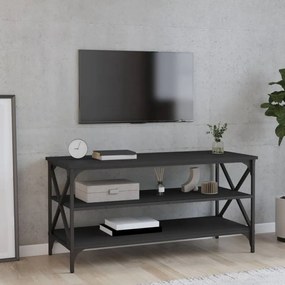 Fekete szerelt fa tv-szekrény 100x40x50 cm