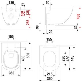 JIKA H8667140000001 -  Függesztett WC MIO + WC-ülőke SoftClose MIO