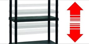 Keter Műanyag 5 állítható polccal 300kg teherbírás