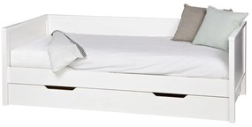 Fehér egyszemélyes ágy 90x200 cm Nikki – WOOOD