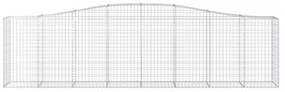 7 db íves horganyzott vas gabion kosár 400x50x100/120 cm