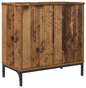 Fürdőszobai mosdószekrény Régi fa 60.5 x 33.5 x 61 cm Faanyag