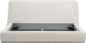 Bézs kárpitozott franciaágy ágyrács nélkül 180x200 cm Martina – Kave Home