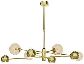 Jupiter 1969 - Csillár rúdon MOKA 4xGU10/10W/230V + 4xG9/10W/230V arany/bézs