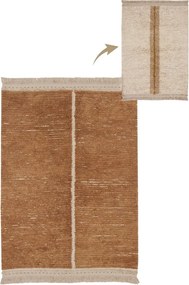 Téglavörös-bézs pamut szőnyeg 140x200 cm Duetto Toffee – Lorena Canals