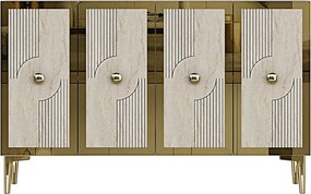 Pega 120 - White, Travertine, Gold