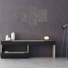 Kép - Szürke pálmalevelek (90x60 cm)