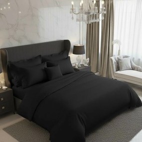 Luxury Collection szatén ágyneműhuzat fekete, 140 x 220 cm, 70 x 90 cm