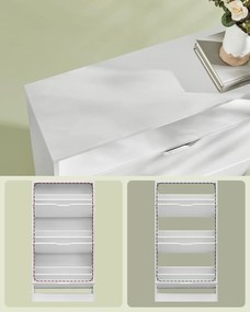 Cipős szekrény 3 csuklós ajtóval, cipőtartó, 24 x 60 x 139 cm, felhőfehér