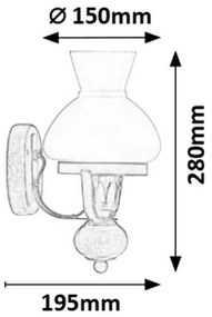 Rabalux 7077 Petronel fali lámpa