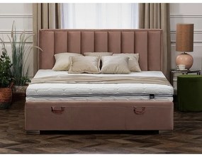 Marani Bársony ágy 160 × 200 cm, rózsaszín