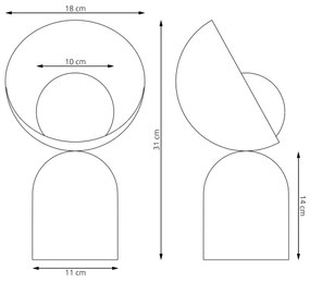 BOTO asztali lámpa 1xG9/8W/230V narancssárga