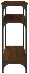 barna tölgyszínű szerelt fa tálalóasztal 75x29x75 cm