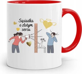 Szomszédnak Piros Ajándék Bögre fényképes nyomtatással