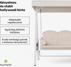 Blumfeldt GranSway hollywoodi hinta 3 üléses egyénileg állítható Porszórt acél Időjárásálló