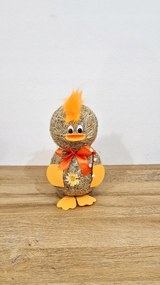 Húsvéti figura Kacsa Narancs Széna Dekoráció Húsvétra Nagy