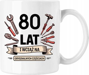 Bögre 80 éves Születésnap Alkatrész Vicces Fehér 330ml