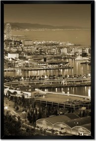 Poszterek keretben 40x60 Barcelona Éjszakai tájkép