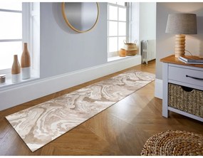 Bézs futószőnyeg 80x300 cm Marbled – Flair Rugs