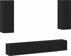 vidaXL TV szekrény garnitúra 5 pcs Fekete tölgy 160 x 30 x 30,5 cm