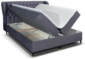 Franciaágy Boxspring 180 cm Ortun (lila) (matracokkal). 1033266