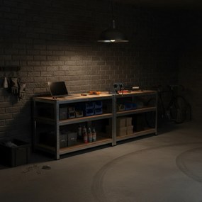 HEAVY nagy teherbírású polc, max. 875kg, 90x40x180cm, ezüst Jurhan