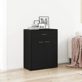 Fekete tölgy oldalszekrény 60x30x75 cm MDF-ből