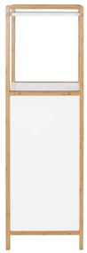 Fehér-natúr színű bambusz fürdőszobai polcos állvány 40x95 cm Finja – Wenko