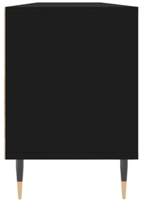 fekete szerelt fa TV-szekrény 150 x 30 x 44,5 cm