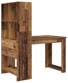 Asztal polcokkal tárolóval Öreg fa 122 x 67 x 145 cm Faanyag