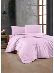 Világos rózsaszín egyszemélyes renforcé pamut ágyneműhuzat 140x200 cm – Mijolnir