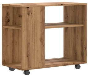 oldalasztal kézműves tölgy 70x35x55 cm műszaki fa