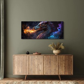 Kép - Lángokat köpködő sárkány (120x50 cm)
