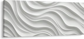 Kép - 3D fehér hullámok (120x50 cm)