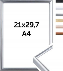 Doerr New York Ezüst 21x29.7 cm, A4-es képkeret (paszpartu 15x20 cm-hez)