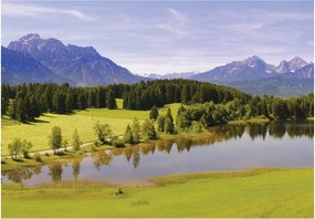 Fotótapéta Táj Hegyi természet tó 254x184